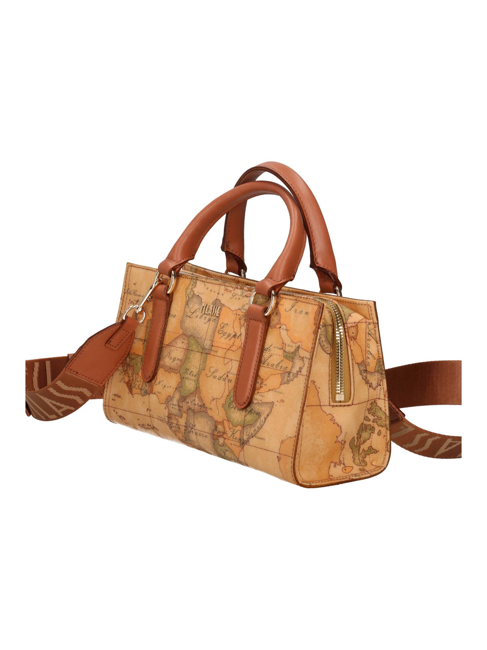 ALVIERO MARTINI 1a CLASSE - Geo Classic borsa a mano con tracolla a nastro Beige