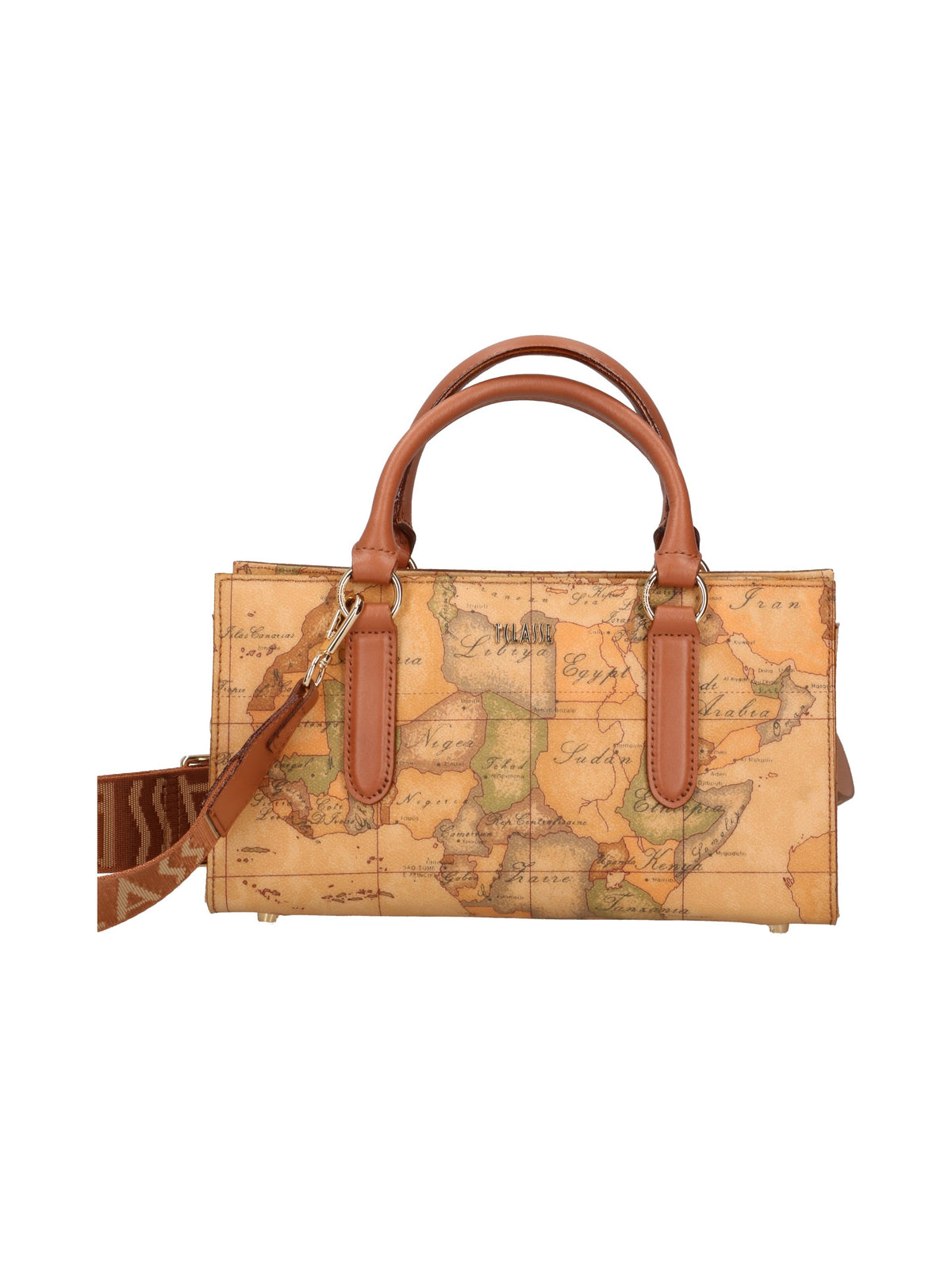 ALVIERO MARTINI 1a CLASSE - Geo Classic borsa a mano con tracolla a nastro Beige