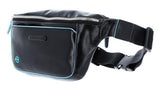 PIQUADRO - Marsupio in pelle Blue Square Nero