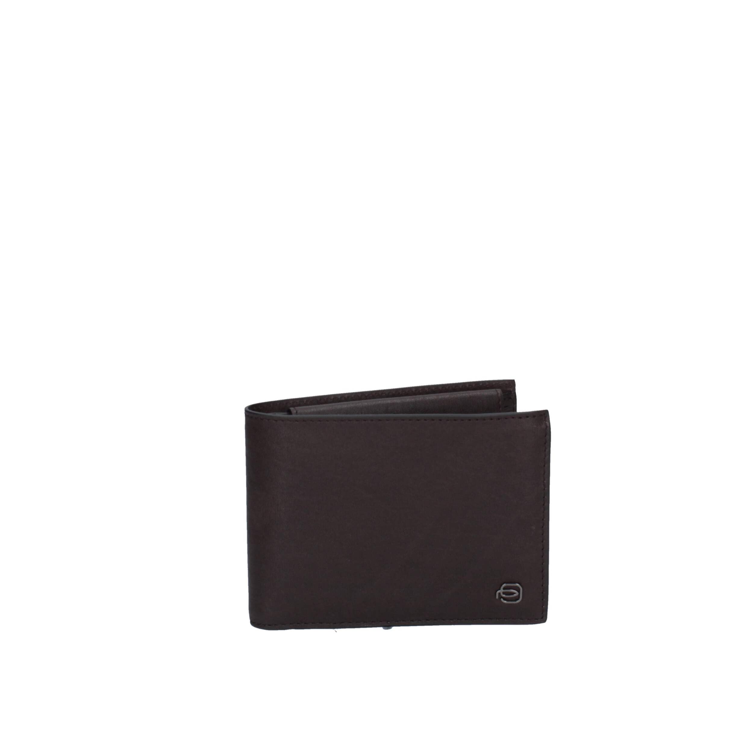 PIQUADRO - Portafoglio uomo con porta monete Black Square, Testa di Moro