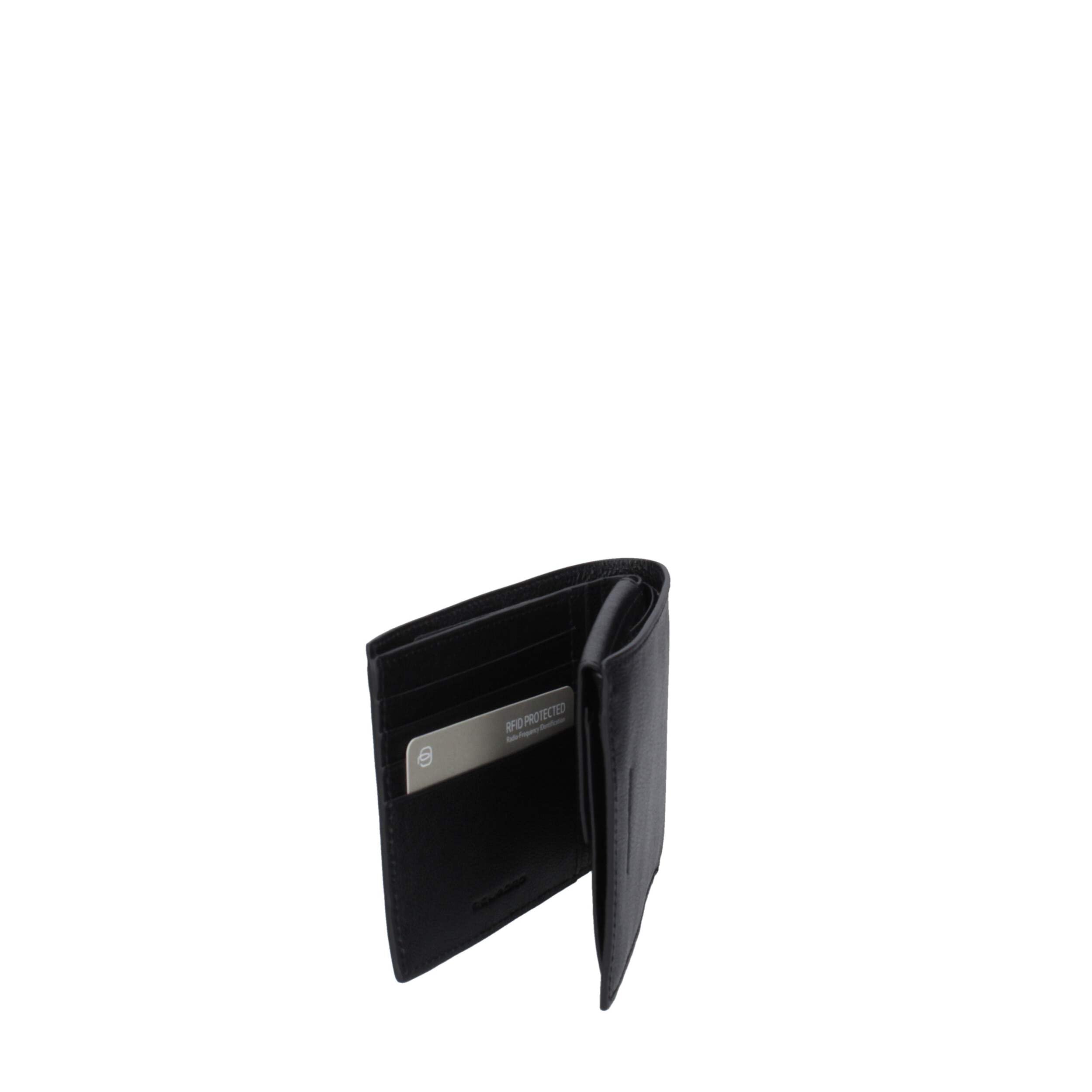 PIQUADRO - Portafoglio uomo con porta monete Black Square Nero