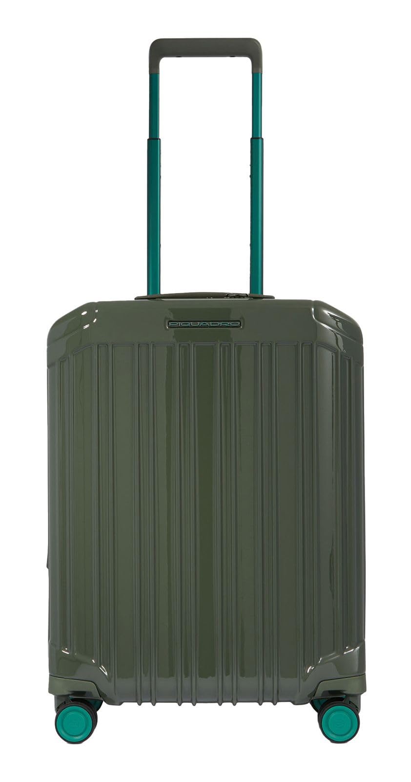 PIQUADRO - Trolley cabina rigido ultra slim a quattro ruote Verde