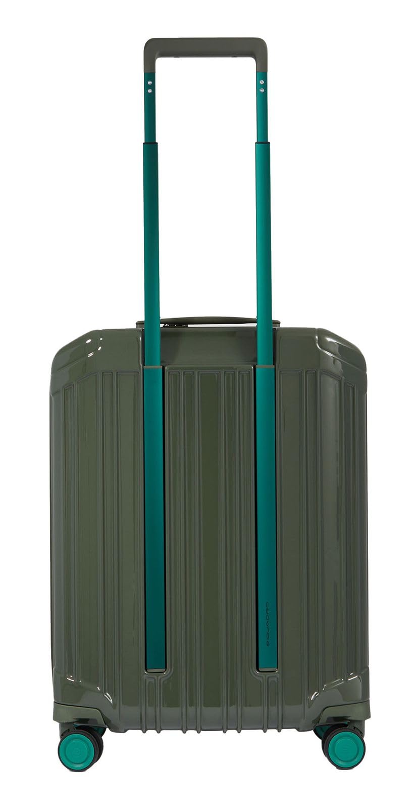 PIQUADRO - Trolley cabina rigido ultra slim a quattro ruote Verde