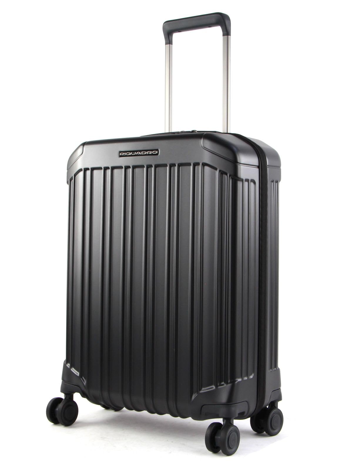 PIQUADRO - Trolley cabina rigido ultra slim a quattro ruote Nero