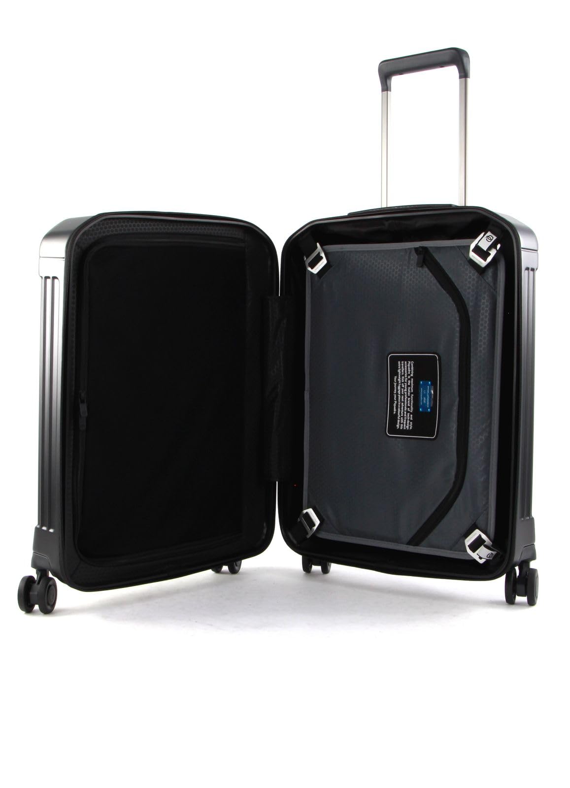 PIQUADRO - Trolley cabina rigido ultra slim a quattro ruote Nero