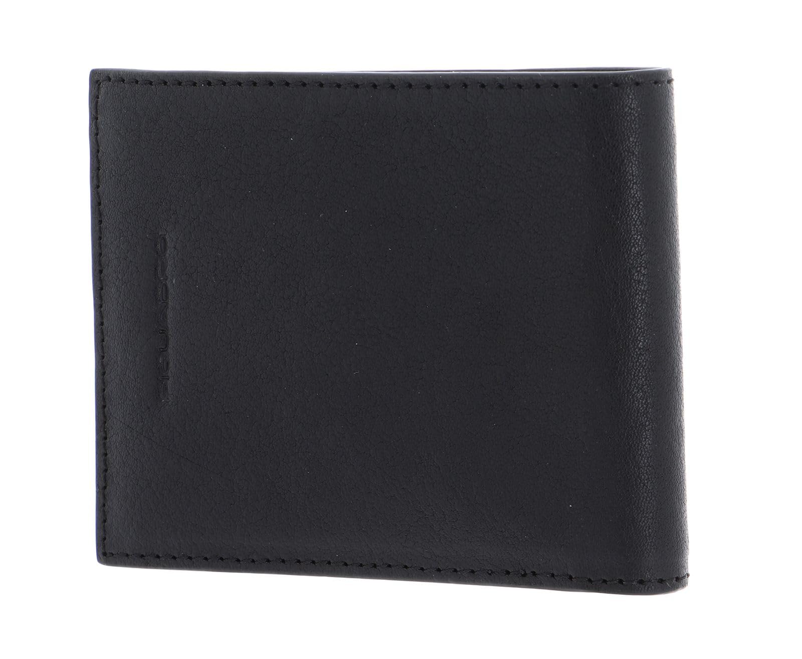 PIQUADRO - Portafogli sottile con portacarte estraibile Black Square Nero