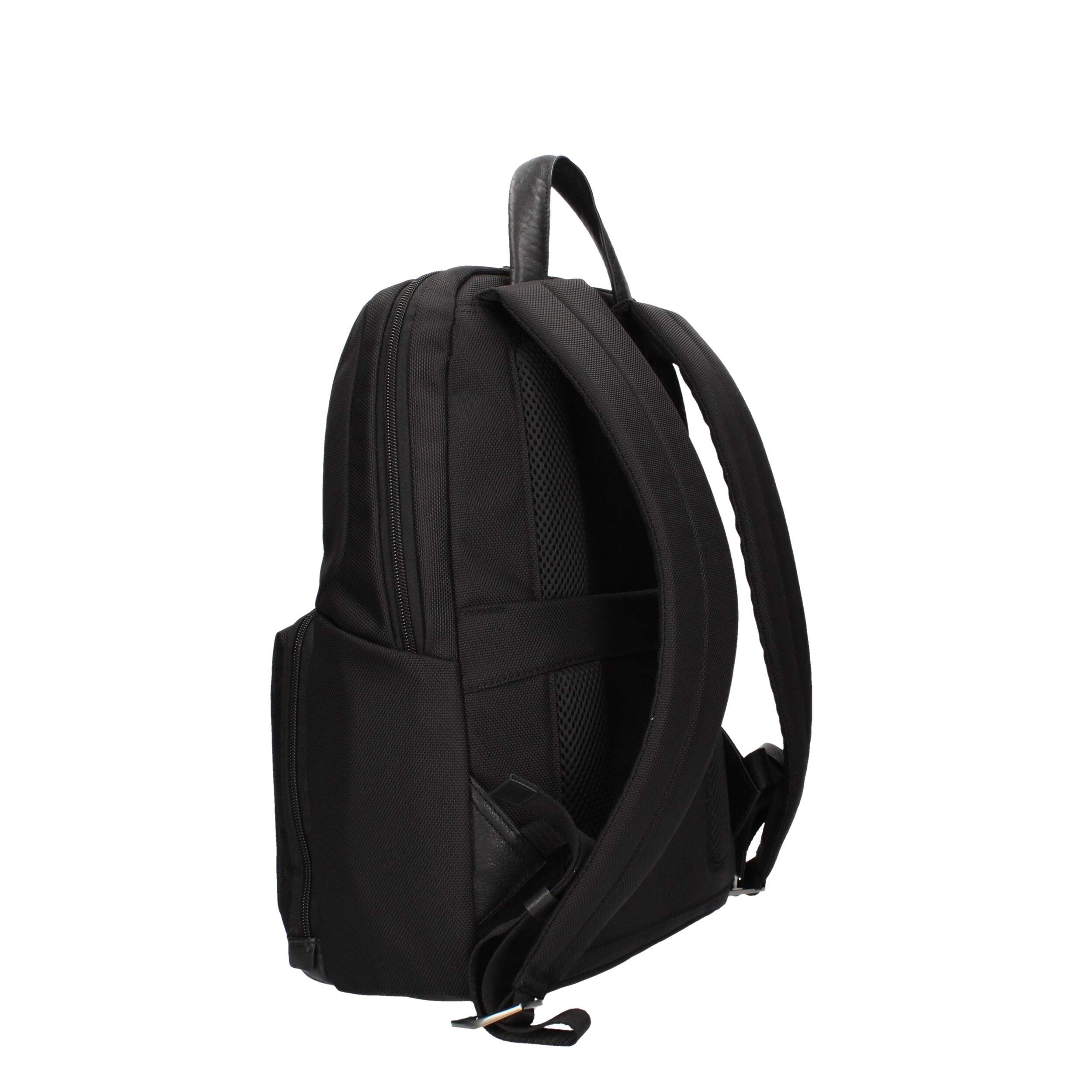 PIQUADRO - Zaino medio porta pc 14 in tessuto linea Brief Nero