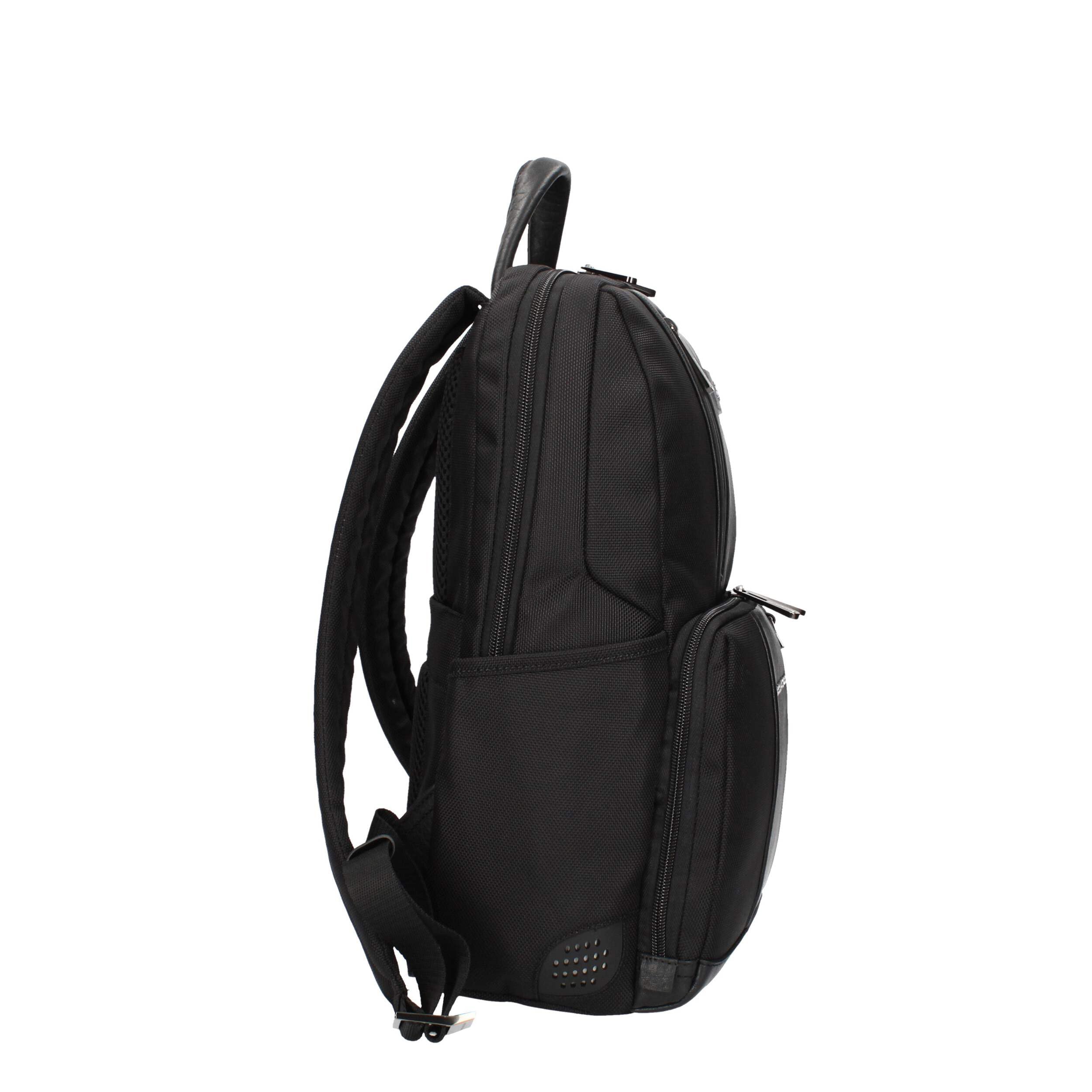 PIQUADRO - Zaino medio porta pc 14 in tessuto linea Brief Nero