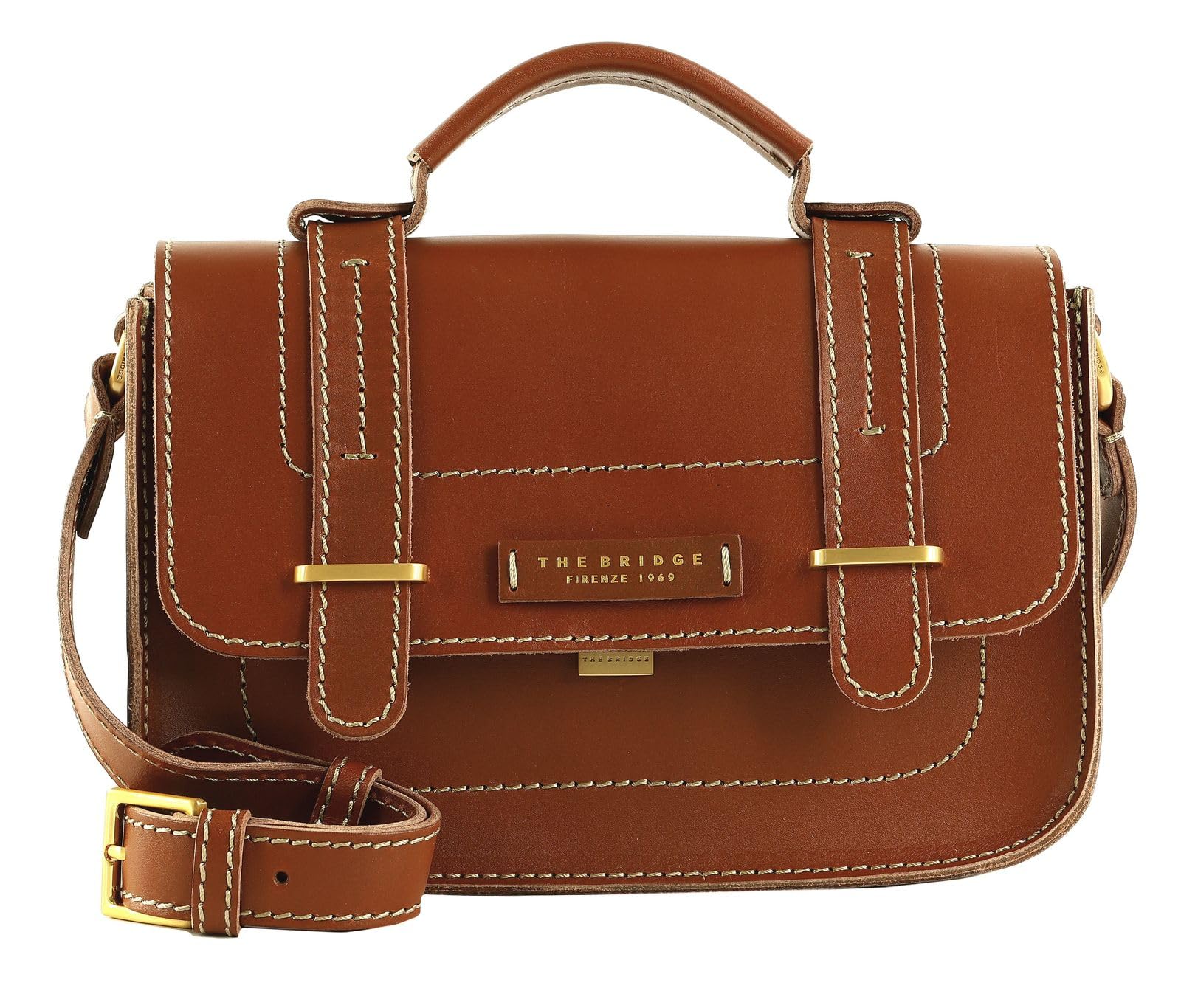 THE BRIDGE - Borsa a tracolla School Bag in pelle , Marrone