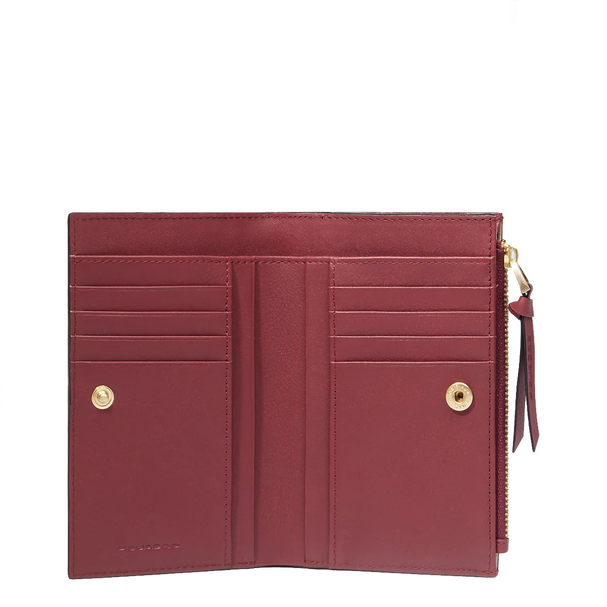 PIQUADRO - Portafoglio Donna Bifold Medio In Pelle Bordeaux