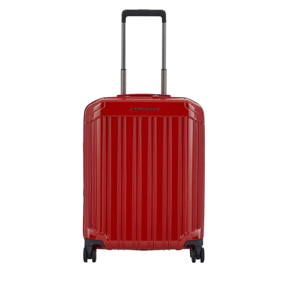 PIQUADRO - Trolley cabina rigido ultra slim a quattro ruote, Rosso