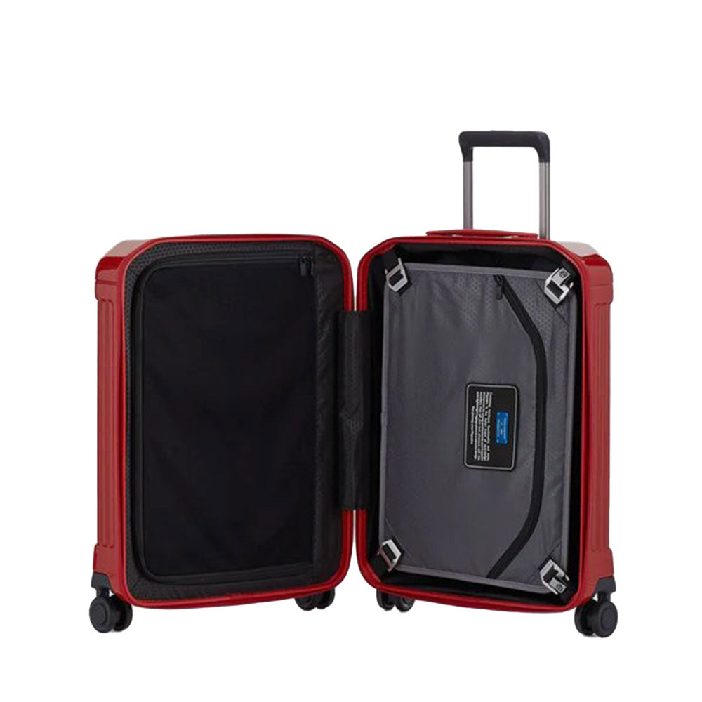 PIQUADRO - Trolley cabina rigido ultra slim a quattro ruote, Rosso