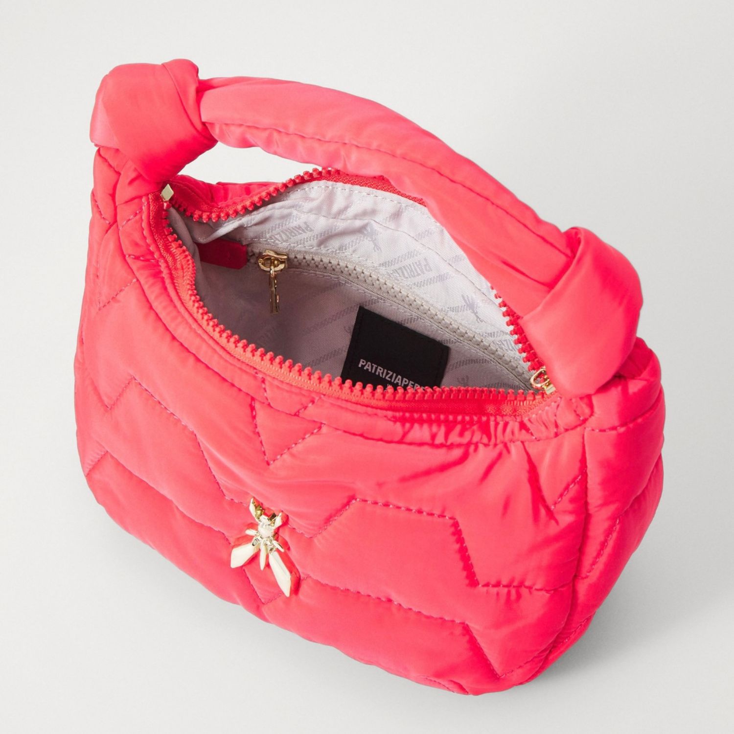 PATRIZIA PEPE - Borsa a mano in nylon padded, Fuxia