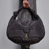 PATRIZIA PEPE - Borsa a spalla con zip in nylon, Nera