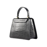 THE BRIDGE - Borsa a mano con tracolla in pelle effetto animal print Ginevra Wow, Nera