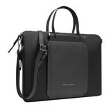 PIQUADRO - Borsa da lavoro donna in tessuto e pelle espandibile W92t, Nero