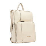 PIQUADRO - Zaino donna porta pc 15.6 in pelle espandibile, Bianco 