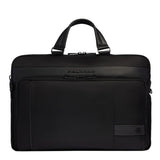 PIQUADRO - Borsa da lavoro in tessuto e pelle W129, Nero 