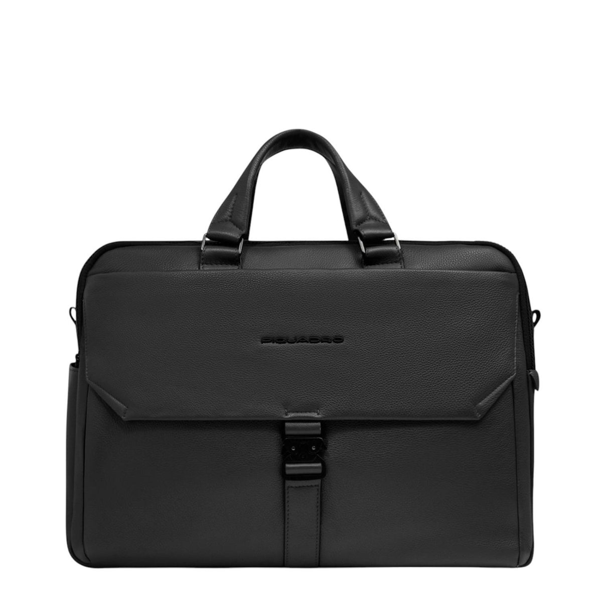 PIQUADRO -Borsa da lavoro in pelle porta pc 15,6" e porta iPad®Pro 12,9", Nero