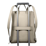 PIQUADRO - Zaino donna porta pc 15,6" espandibile in tessuto e pelle, Beige