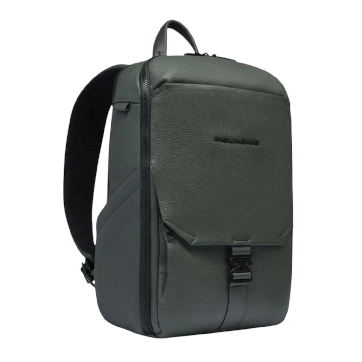 PIQUADRO - Zaino porta PC 15.6 in pelle martellata, Verde