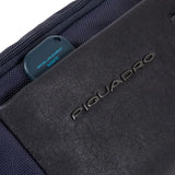 PIQUADRO - Marsupio in tessuto e pelle Brief Blu