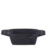 PIQUADRO - Marsupio in tessuto e pelle Brief Blu