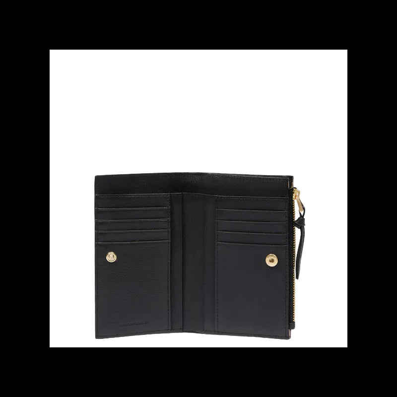 PIQUADRO - Portafoglio Donna Bifold Medio In Pelle Nero