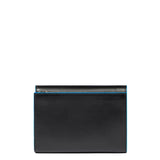 PIQUADRO - Portafoglio donna piccolo con porta monete laterale Piquadro Blue Square, Nero