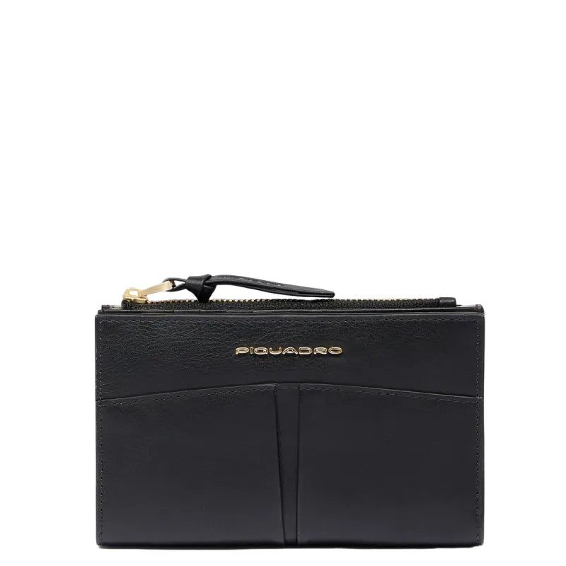 PIQUADRO - Portafoglio Donna Bifold Medio In Pelle Nero