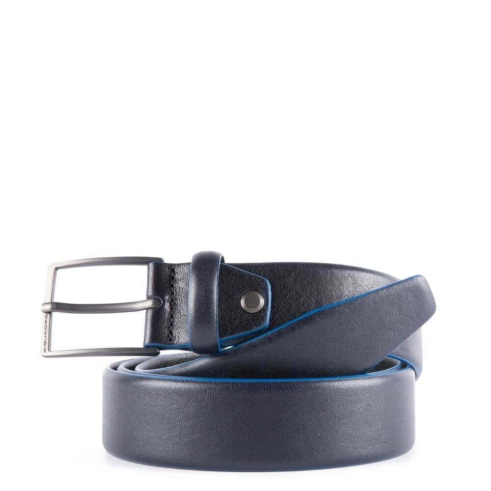 PIQUADRO - Cintura in pelle B2S Blue Square - Blu outlet online Gift42 Boutique Rimini